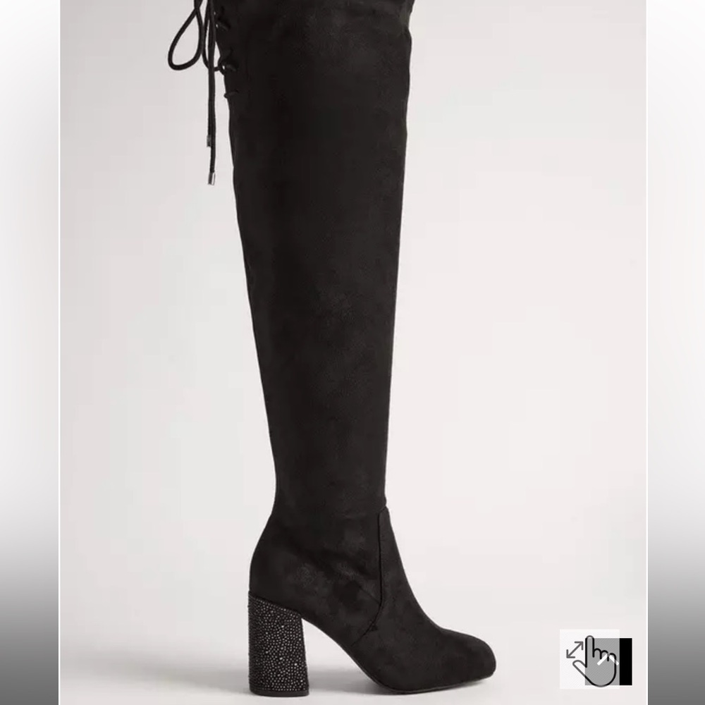 Torrid Laceup Embellished Heeled Over-The-Knee Boot